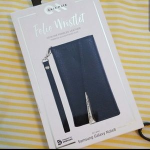 NWT! Black Note 8 Wristlet
